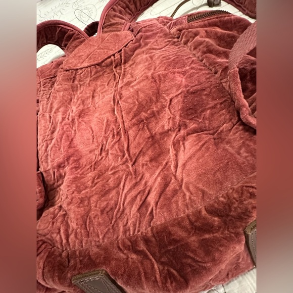 NWT Free People Malta Velvet Backpack Sepia Rose - Picture 4 of 9